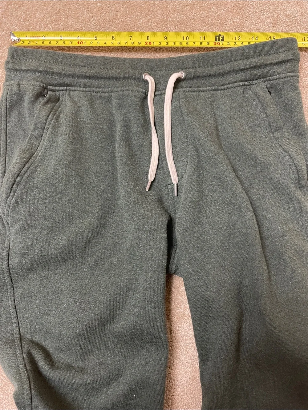 J. Crew Men's Forest Green Fleece-Lined Joggers